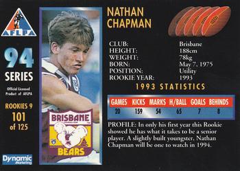 1994 Dynamic AFLPA #101 Nathan Chapman Back